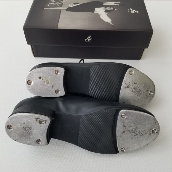 LEO Jazz Tap Dance Shoes Size 7.5M Black LS3312L - Picture 9 of 9